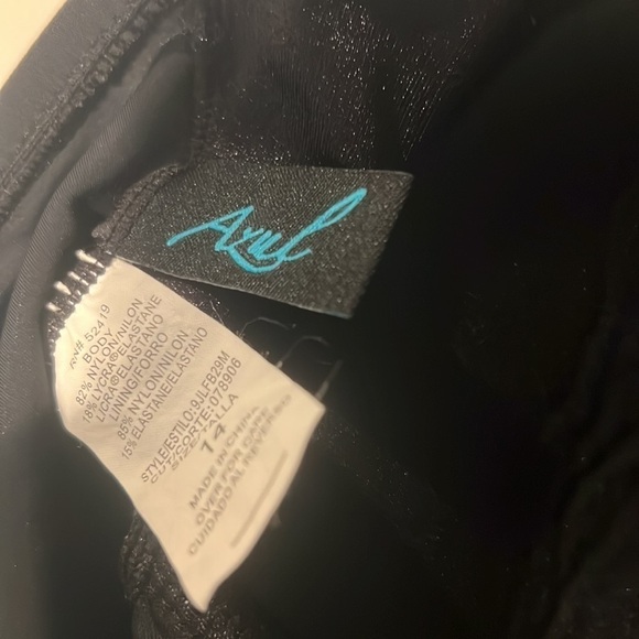 Azul by Maxine of Hollywood Floral One Piece Swim Suit Size 14 - Picture 5 of 6